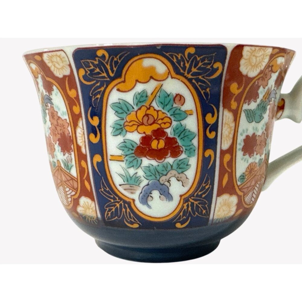 Vintage Japanese Imari Ware Porcelain Decorative Tea Cup Intricate Floral Design - Picture 2 of 9